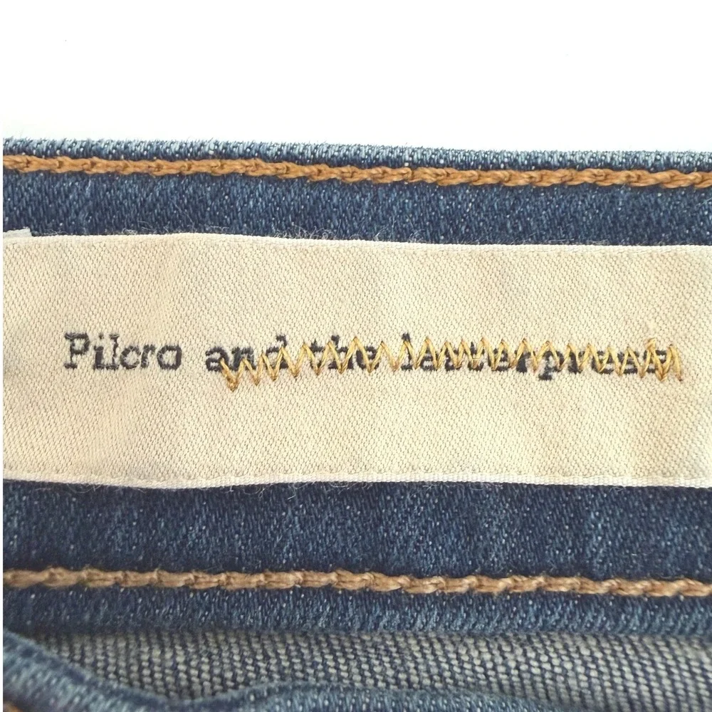Pilcro Anthropologie Serif Skinny Jeans Size 30 Dark Wash Mid Rise Stretch Denim